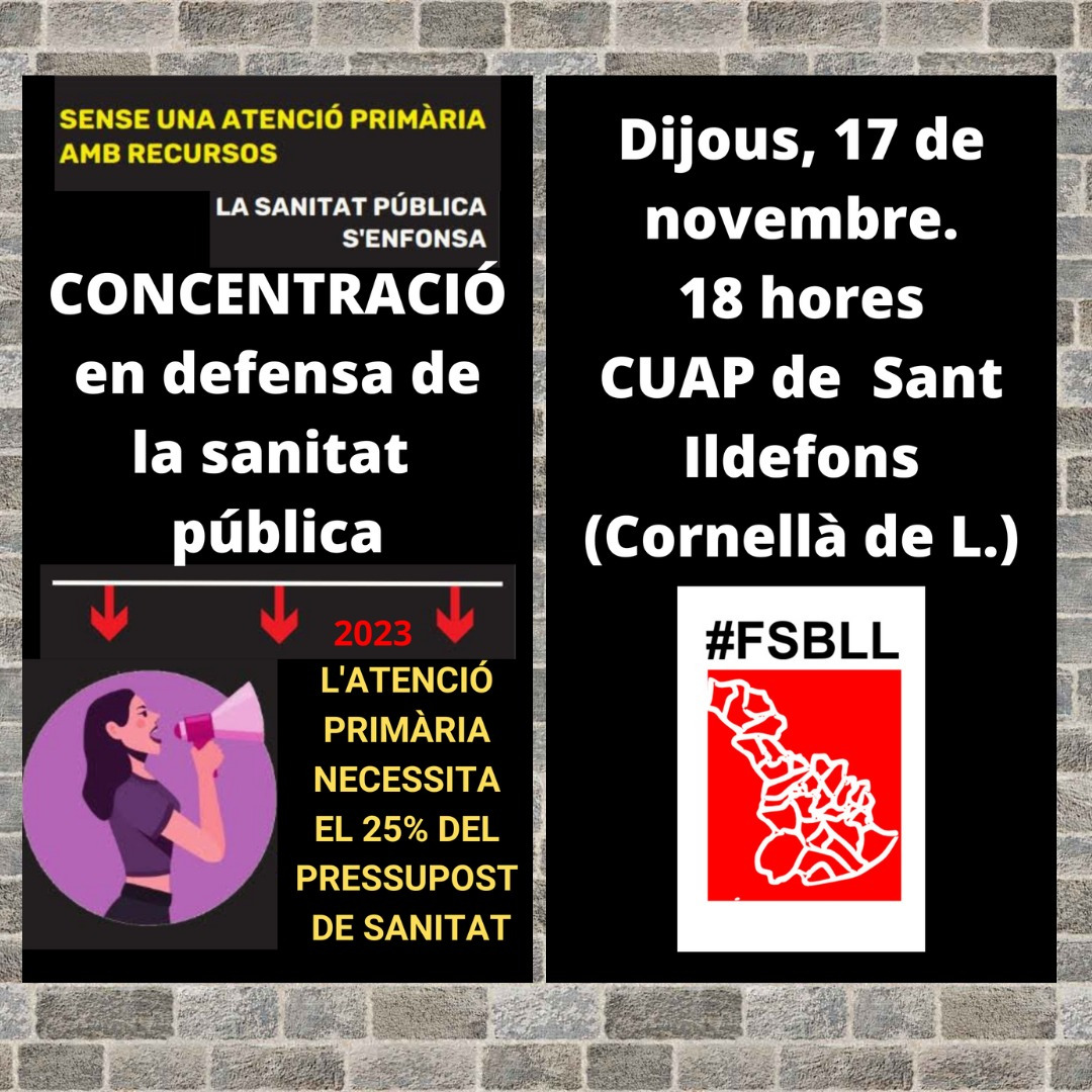 💪Avui Sabadell surt al carrer: #CAPCAPsensePediatria 

⏲️17.30📌 Pl. de les Dones del Tèxtil: CapCapsensePediatria.

👉Al Baix Llobregat: Dijous 17, 18h al CUAP de Sant Ildefons de Cornellà) 
👉Santa Coloma de Gramenet: Dilluns, 24 de novembre, a les 18:30h al C.C. Can Mariner.