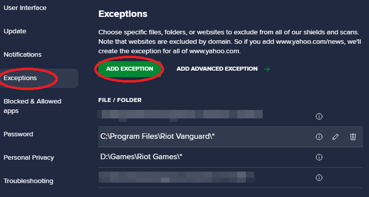 CobraStrikeX's tweet photo. Lastest @Avast update prevents launching @PlayVALORANT For now work-around open Avast user interface pick menu-settings-exceptions-add exception- add those folders:  game installation folder (/Riot Games) containing Riot Client and VALORANT folder and Program Files\Riot Vanguard https://t.co/UDjXaFtIDs