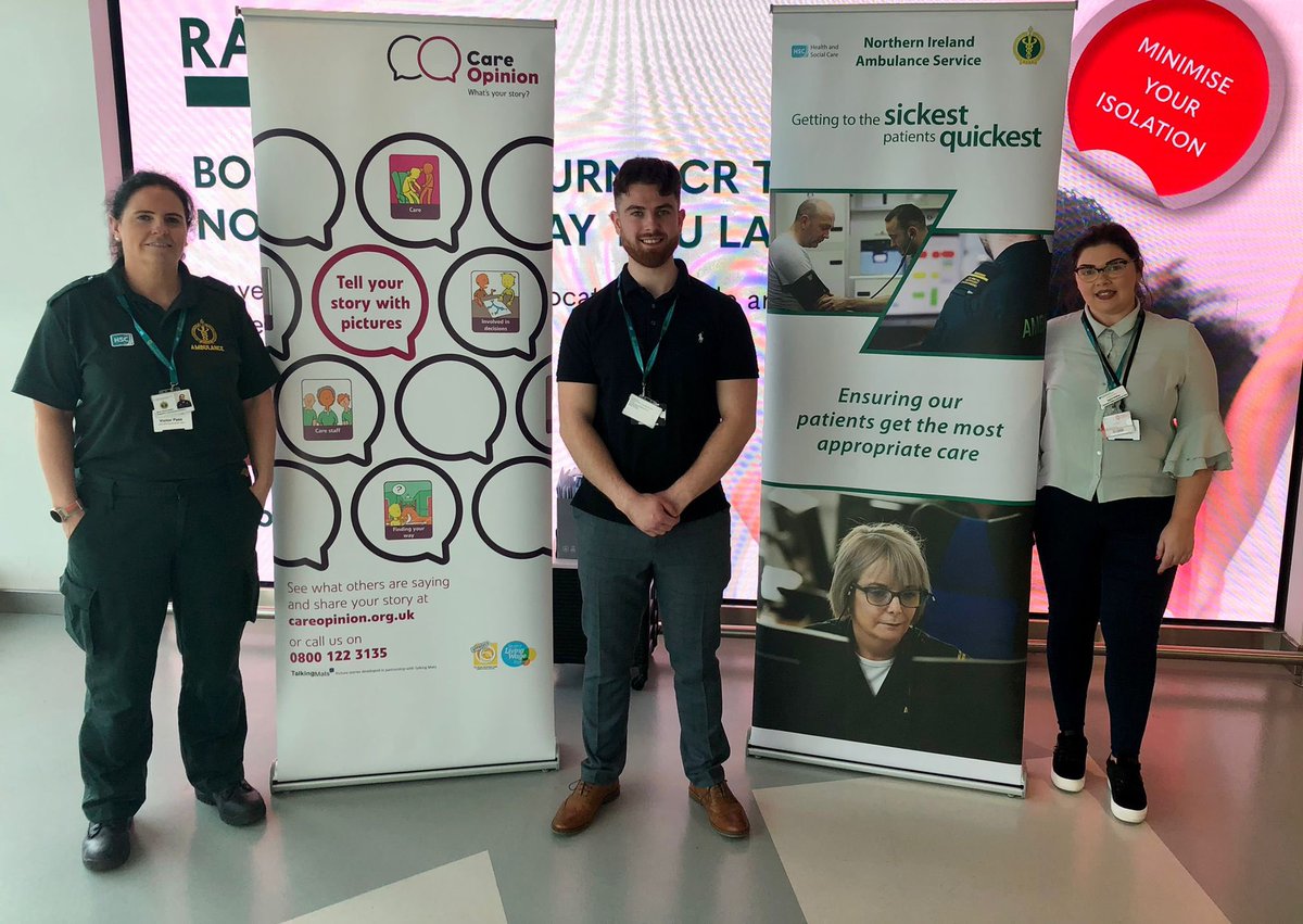 NIAS999's tweet photo. Thanks to @BELFASTCITY_AIR for accommodating NIAS colleagues in hearing the patient voice. It was great to got to meet with so many passengers as they journeyed through the airport, some of whom had been NIAS patients and were able to share their experiences. https://t.co/gH4gVAXYFb