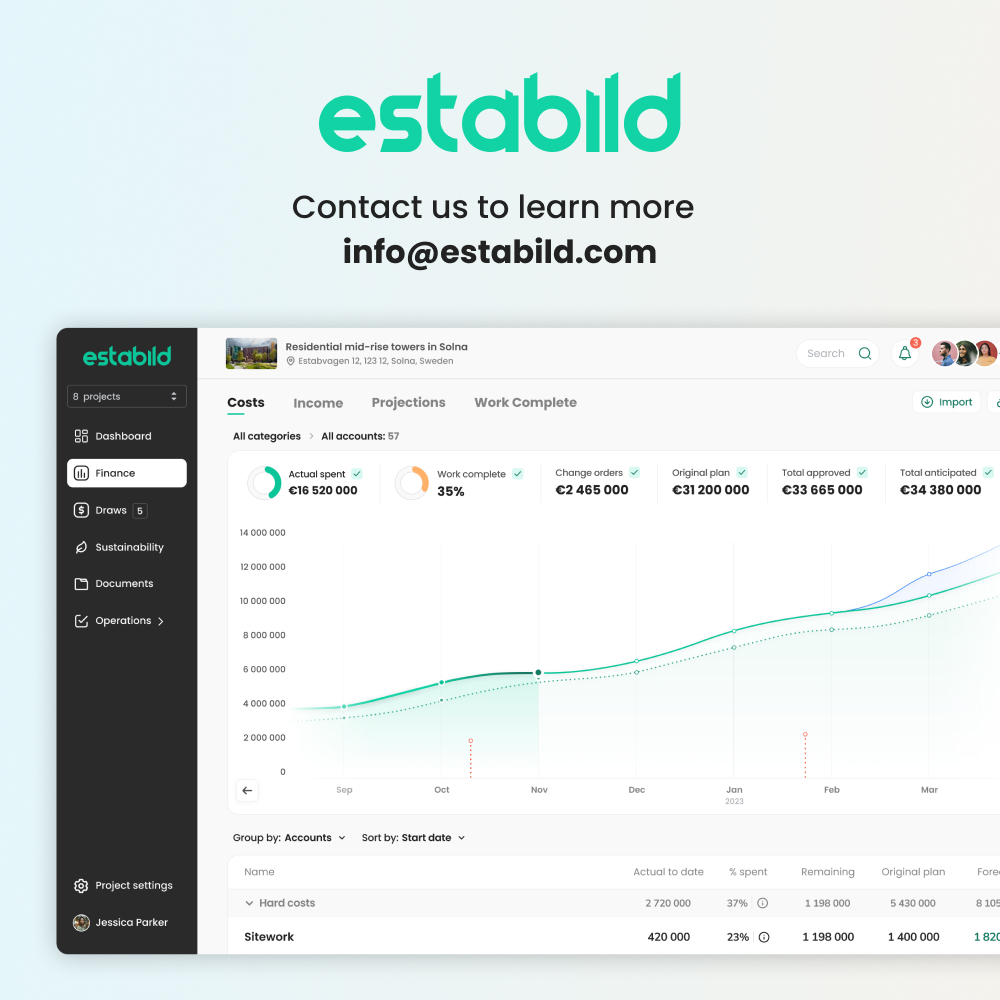 estabild's tweet photo. 🎉 Estabild for Project Financiers!

✅ With Estabild, you can streamline collaboration and data flow between project financiers and developers.

Why Estabild?
1️⃣ Simplify your project's progress monitoring
2️⃣ Integrate invoice tracking
3️⃣ Automate the process of fund release https://t.co/WaswyUEXvk