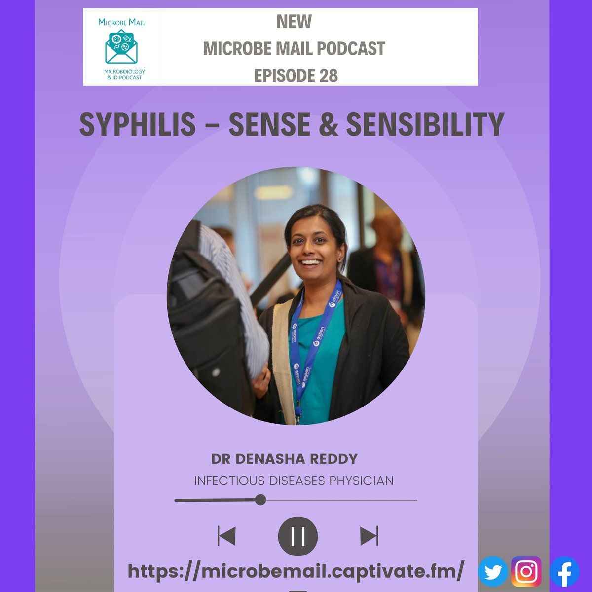 microbemail's tweet photo. New episode release - Syphilis Sense and Sensibility with Debasha Reddy
#IDTwitter #MedTwitter #Syphilis #MedEd #IDPharm https://t.co/N2VdcTWNMj