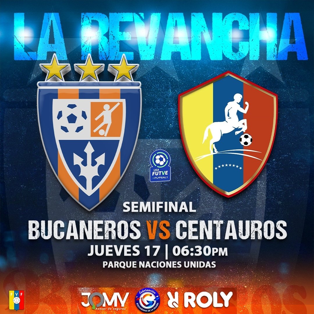 bucanerosbbc's tweet photo. #LigaFutVeSala1 ⚽ | #LaMaquinariaNaranja llega a la Semifinal de la @ligafutvesala para enfrentar a #Centauros en un electrizante partido que será mañana a las 06:30pm en el #PNU. 

Presentado por @rolyvenezuela @jomyrogseguros @gob_laguaira 

#SomosDeLaGuaira #LaRevanchaNaranja https://t.co/H9omxMSE9v