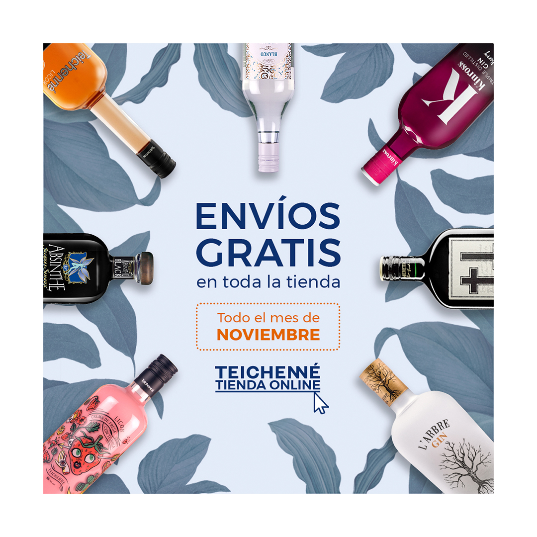 Teichenne's tweet image. 🤑 Este noviembre aprovecha los ENVÍOS GRATIS de Teichenné. 
🍾 Ginebras, licores, absentas, crema de fresa con tequila… (únicamente península ibérica). 
Pide ya tus bebidas favoritas en nuestra web 📲: teichenne.com/tienda/
#BlackNovember #mixology
#coctel #enviosgratisespaña
