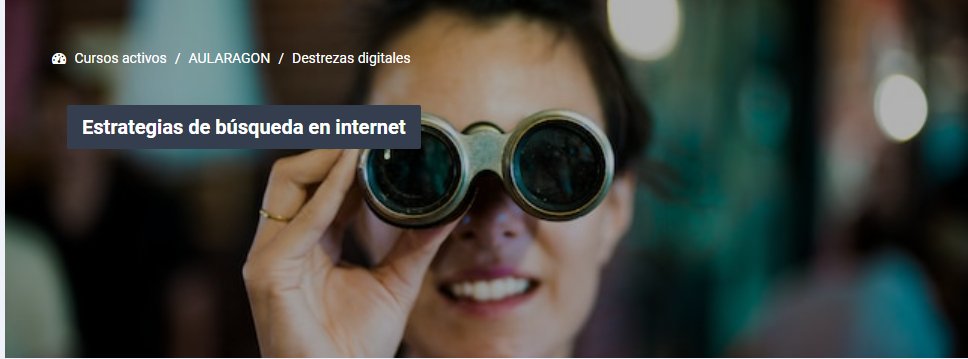 Nuevo curso Estrategias de búsqueda en internet. Tutorizado 30horas en Aularagon Primera convocatoria
Online, gratuito y oficial
Inscripción hasta el 20 en doceo.catedu.es
+info en catedu.es
