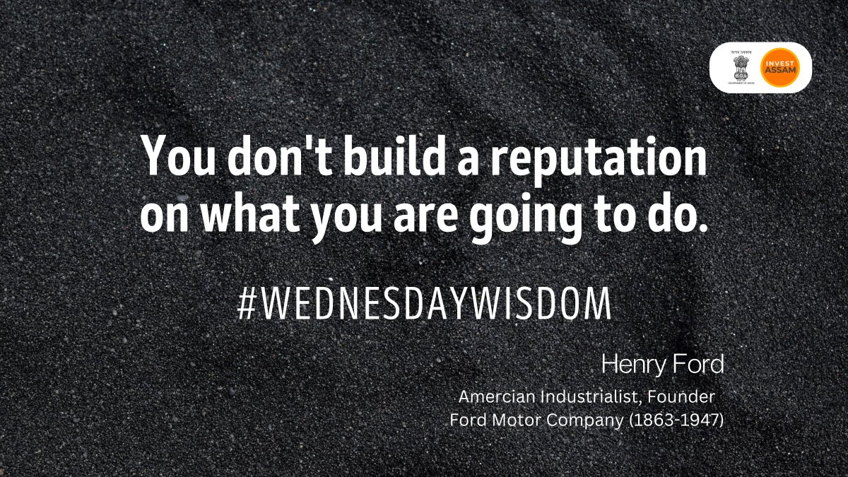 Invest_Assam's tweet image. Indeed, the only way to success is to act on it!

Here's a nugget of #wednesdaywisdom from #HenryFord Founder of @Ford.

Follow #InvestAssam to stay updated with the business friendly #investment opportunities in #Assam  

#MotivationalQuotes #Business #EoDB @startupindia