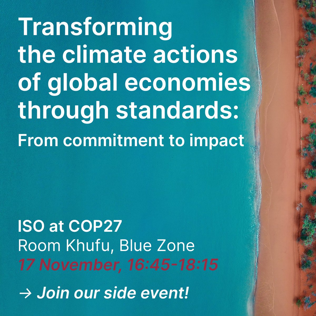 fab_michaux's tweet photo. From #climate commitments👉 #ClimateAction. Join us at #COP27 for @isostandards panel w/@BoscoloRoberta @CarlosRuizGarvi EOS' Abeer Sadek, @ANAB_ACCREDIT's Ann Howard &amp; @DIN_Norm's Christoph Winterhalter
🗓️17 Nov 16.45-18.15 EEST
📍Room Khufu, Blue Zone
📺https://t.co/njME0JtTHe https://t.co/BOwT6WtuOT