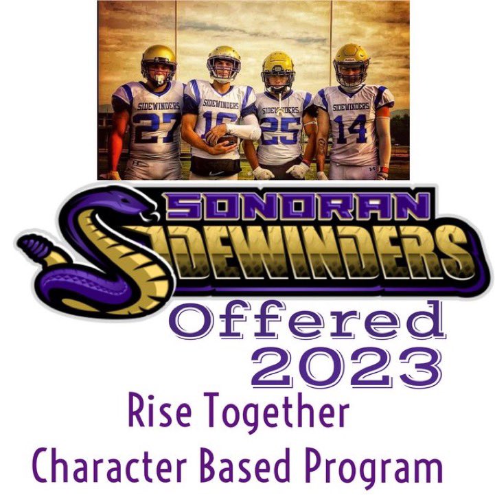 #AGTG After a great talk with <a href="/CoachRivas3/">Miguel Rivas</a> I am blessed to say I have received an offer from Sonoran Sidewinders! <a href="/payne_jas/">Coach Payne</a> <a href="/brentshields71/">Brent Shields</a> <a href="/CoachHStephens/">Hayden Stephens</a> <a href="/Coach_Woodard/">Coach Woodard</a>
