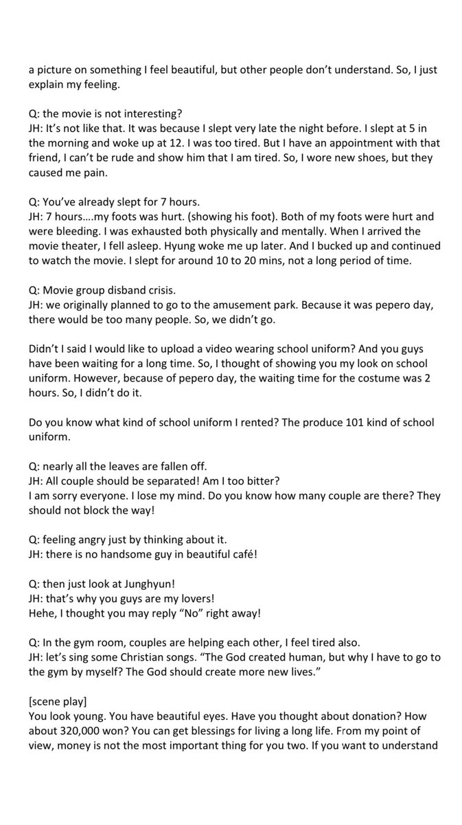 #정현 
#Junghyun 

Eng Trans of Junghyun’s Tiktok live 20221112