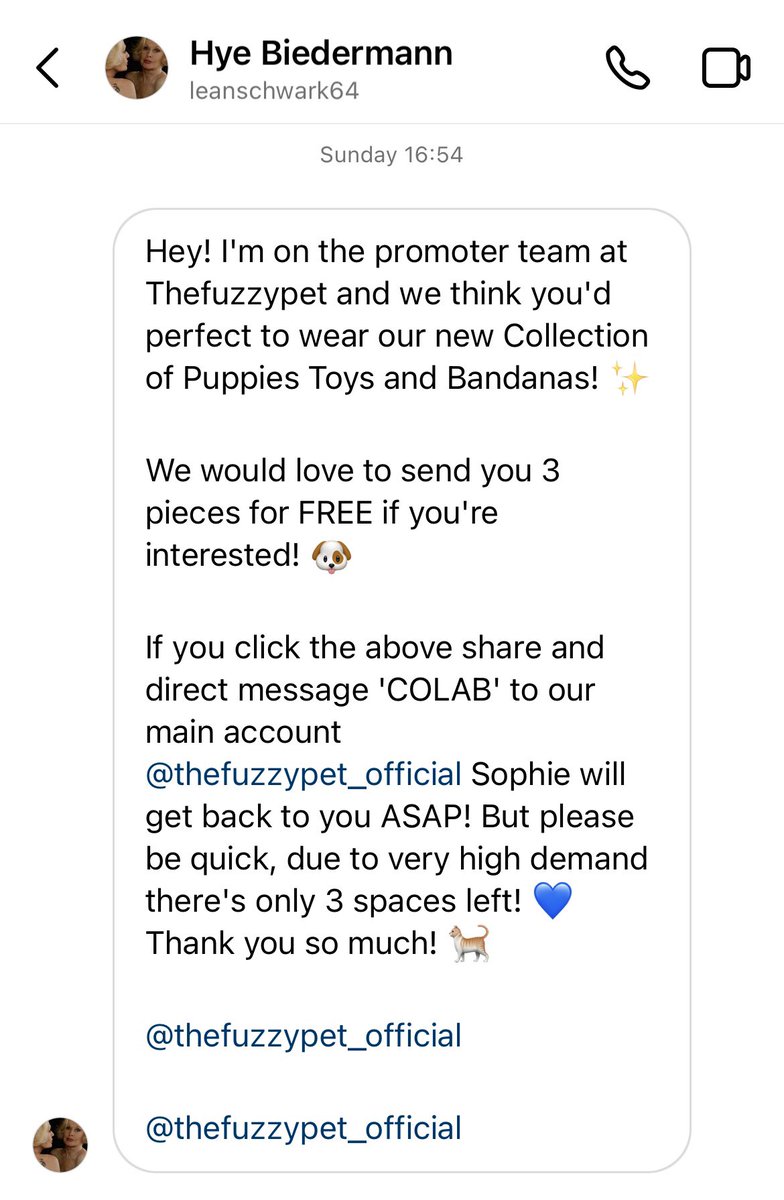 deathtospinach's tweet photo. I’ve been offered an amazing opportunity and I’ve got to share it with you all

A lady messaged me on Instagram saying I’d be perfect to help her promote her products

I’ve sent examples of my previous work and haven’t heard back yet but I’m certain I’m going to hit the big time! https://t.co/JSVQrcOW1Q