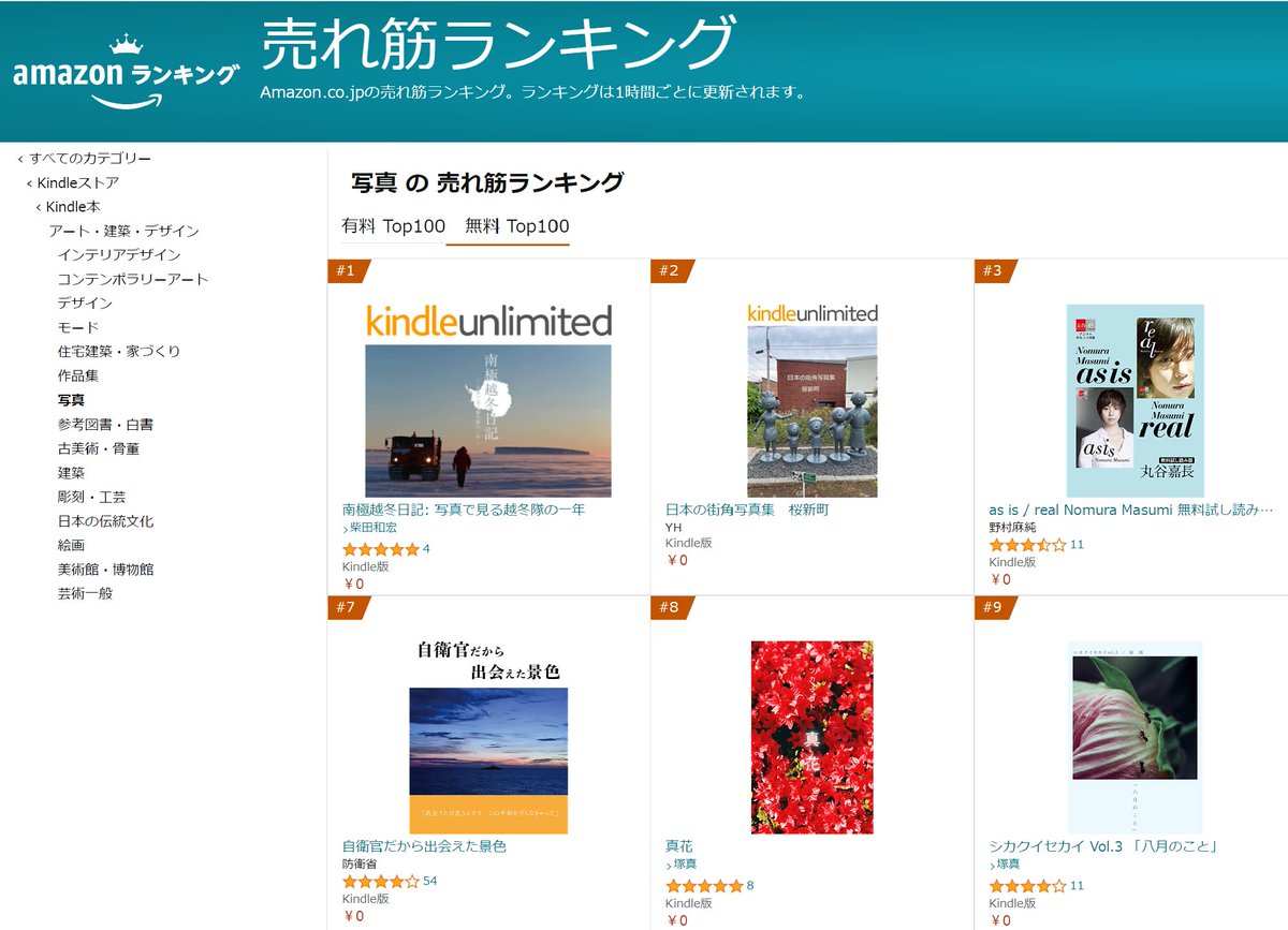 siro9ma's tweet photo. みなさんにお読みいただいたおかげで写真の売れ筋ランキング無料TOP100の1位になりました！

ランキング上位を目指すことが目的ではありませんが、励みになるものですね。
たくさんの方に手に取っていただけるよう、引き続きがんばります。
応援よろしくお願いします。 https://t.co/uG4BgaUV1g