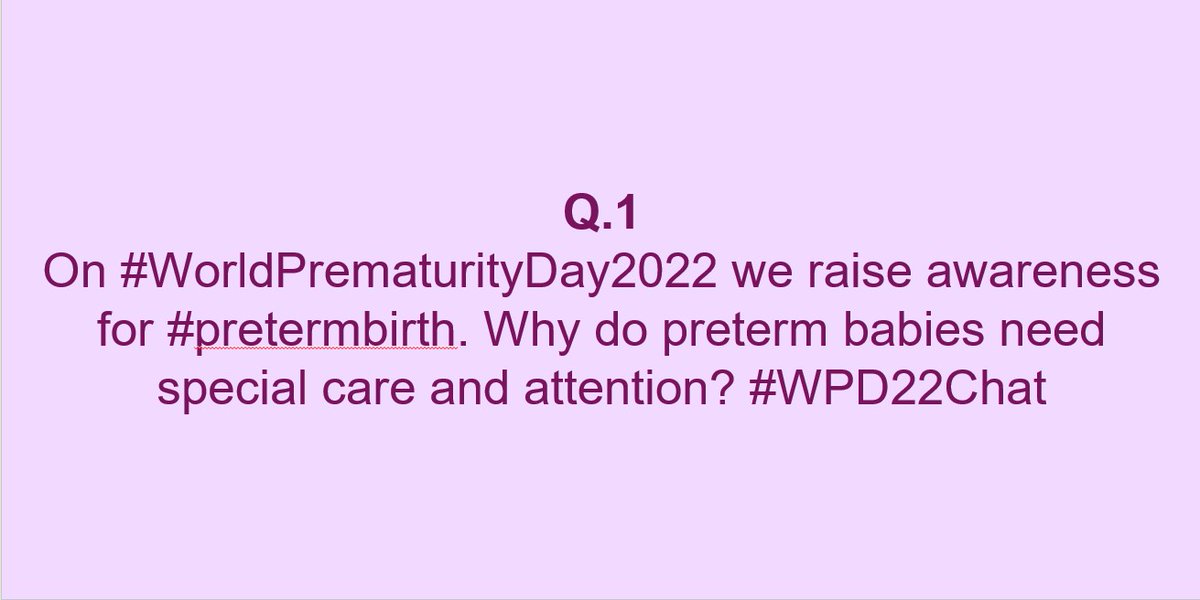 gfcni_newborn's tweet photo. Q.1
On #WorldPrematurityDay2022 we raise awareness for #pretermbirth. Why do preterm babies need special care and attention? #WPD22Chat https://t.co/yvuJIsFxuG