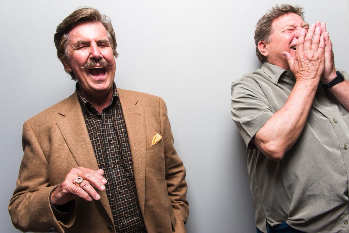 Still one of my favorite pics of Dan, here, with Rick Hall, by Jacob Blickenstaff. He celebrates 81 today.