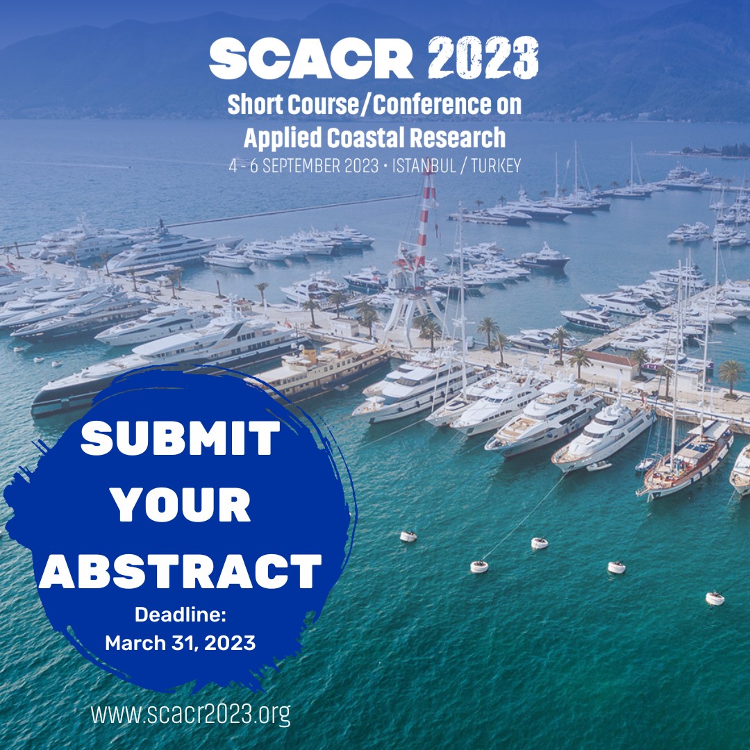 scacr2023's tweet photo. DON'T MISS THE DEADLINE...
To submit an abstract for the SCACR 2023 please visit our web site.
For more information and register: secretariat@scacr2023.org
#scacr2023 #climatechange #coastalengineering #oceanography #geology #ecology #Environment #coastalmanagement https://t.co/zc7r0SfeSP