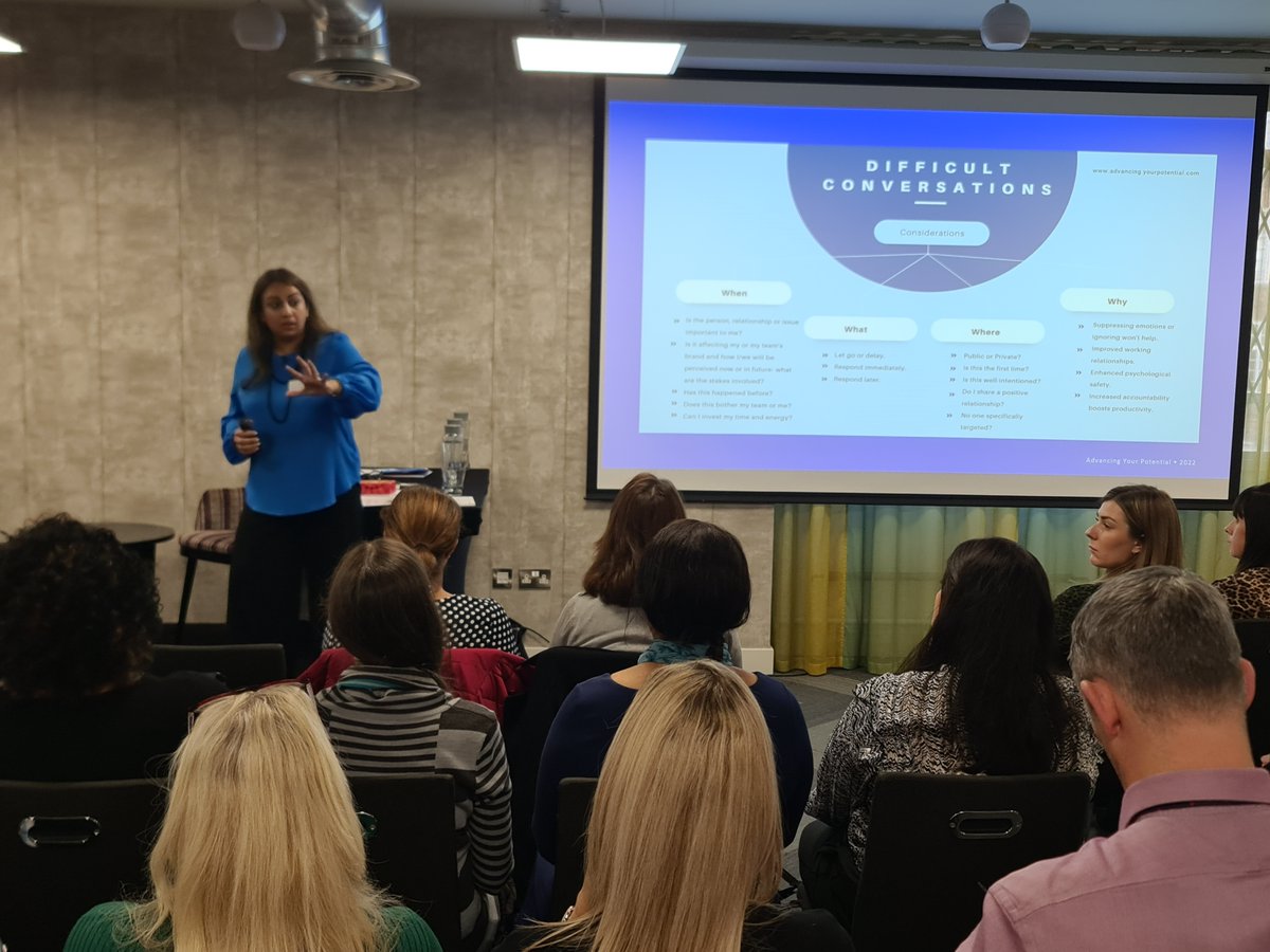 TotalEventsDEI's tweet photo. Its now time for Hira Ali to present on Managing Difficult Situations, looking at how to give and receive effective feedback in challenging situations #WomenInPolicing https://t.co/NZkBTOIxeH