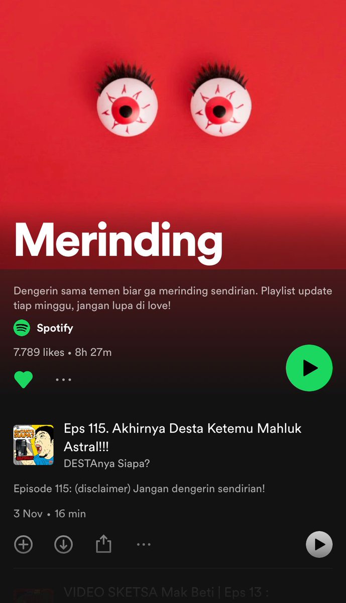 briankhrisna's tweet photo. Playlist official #MerindingdiSpotify:
Nah ini yg terbaik, satu playlist isinya podcast2 horor yg malah banyak bikin ketawa. Ada yg ngehostnya Raditya Dika, Kinos Gina, Jurnal Risa, bahkan ada RAPOT jugaπ
Bisa dicek di sini: https://t.co/TBa5u9PLts https://t.co/6ZHhhFCFmx
