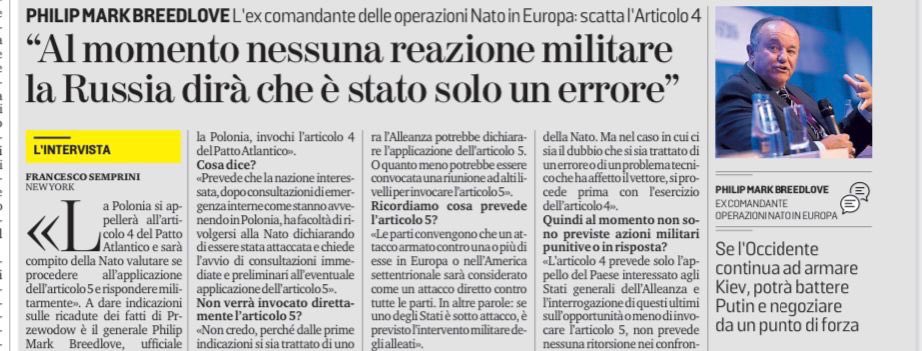 semprinif's tweet photo. MISSILI SULLA #POLONIA, COSA FARA' LA #NATO SECONDO IL GENERALE BREEDLOVE
.
POLONIA BLAST, WHAT NEXT ACCORDING GENERAL BREEDLOVE
@LaStampa
@NATO
#Poland #guerra #war #Polonia #contraerea #ucraina #ukraine #russia #Moscow #kiev #varsavia #blast #missili #esplosione #civili https://t.co/nJXIjXM6qE