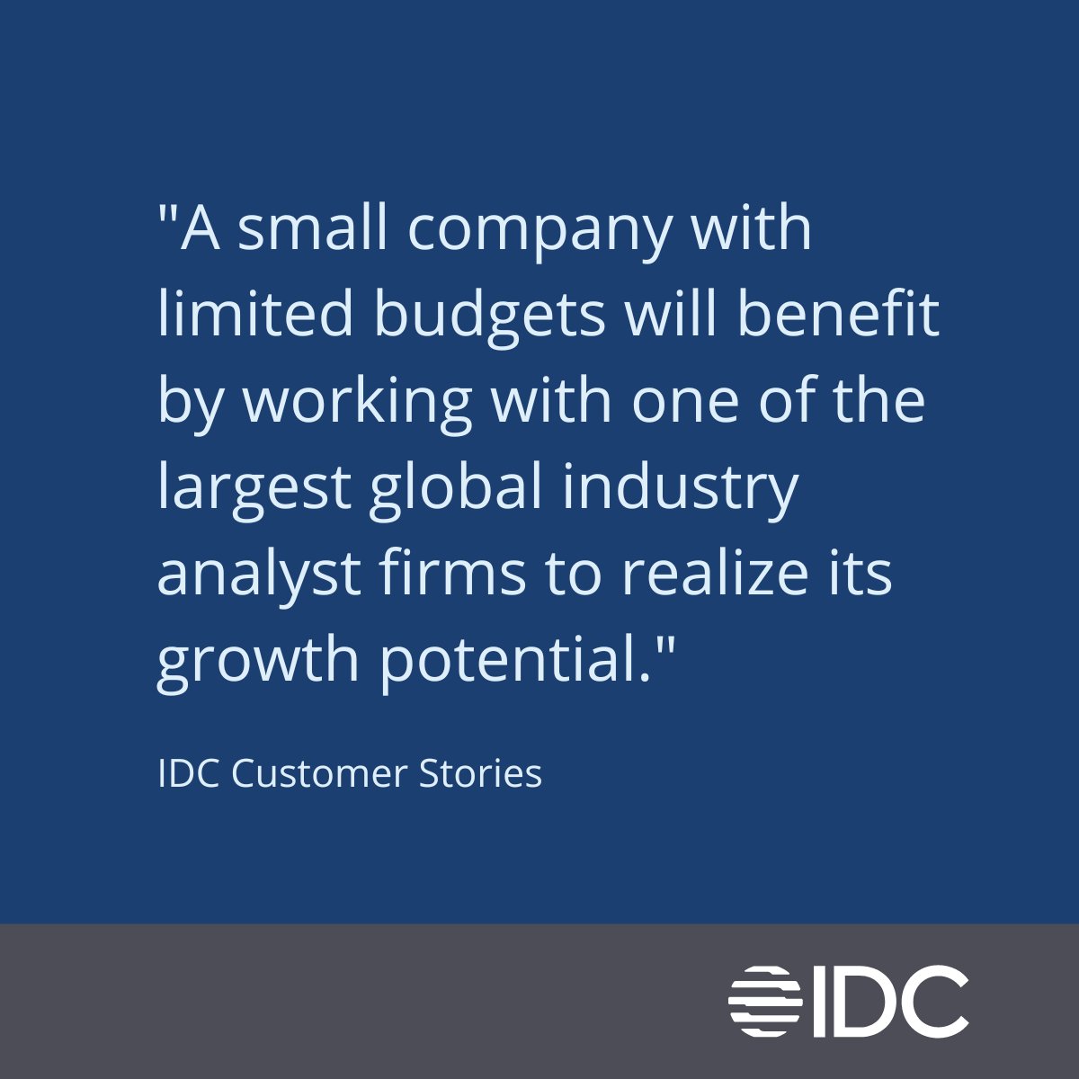 IDC's tweet photo. Partnering with the right #analyst firm can be a key strategy to accelerate business #growth for early-stage to mid-market #techvendors.
Find out how partnering with IDC has helped clients to develop strategies to grow and increase #leadgeneration. https://t.co/WCUiajTzyf https://t.co/MWUtOF9uOl