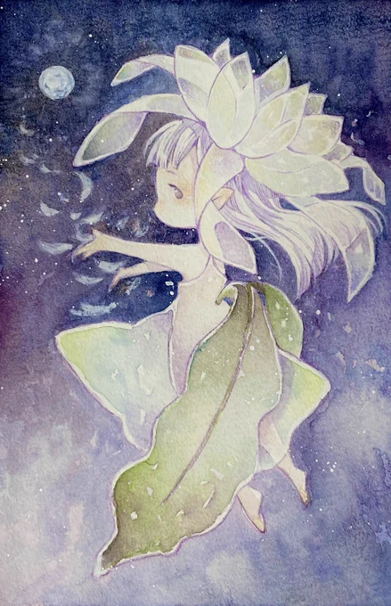 水彩絵の具と色鉛筆を使って描くのが好きです#いい色の日#透明水彩 