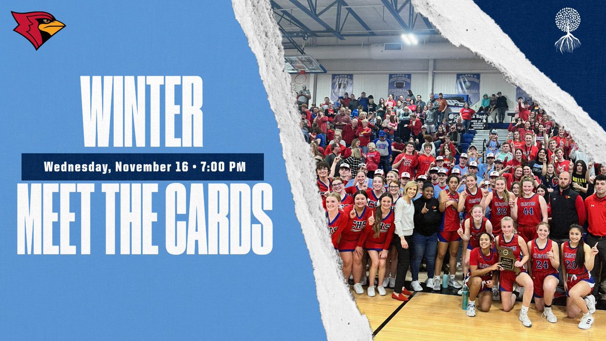 ❄️❄️❄️

SEE Y’ALL TONIGHT❗️❕❗️

#ClintonALLIN
#CardinalPride 

🔵⚪️🔴🐦❄️