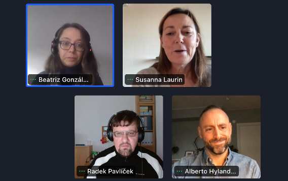 AbilityNet's tweet image. &quot;Raise the knowledge of everyone...&quot; From day 2 of #TechSharePro2022 Lunch and Learn: IAAP member benefits for your organisation, focusing on the EU. @FunkaNu and Alberto Hylander from @IAAPOrg, @radlicek from Teiresias Centre, @b_atish from @Atos. #Accessibility #A11Y