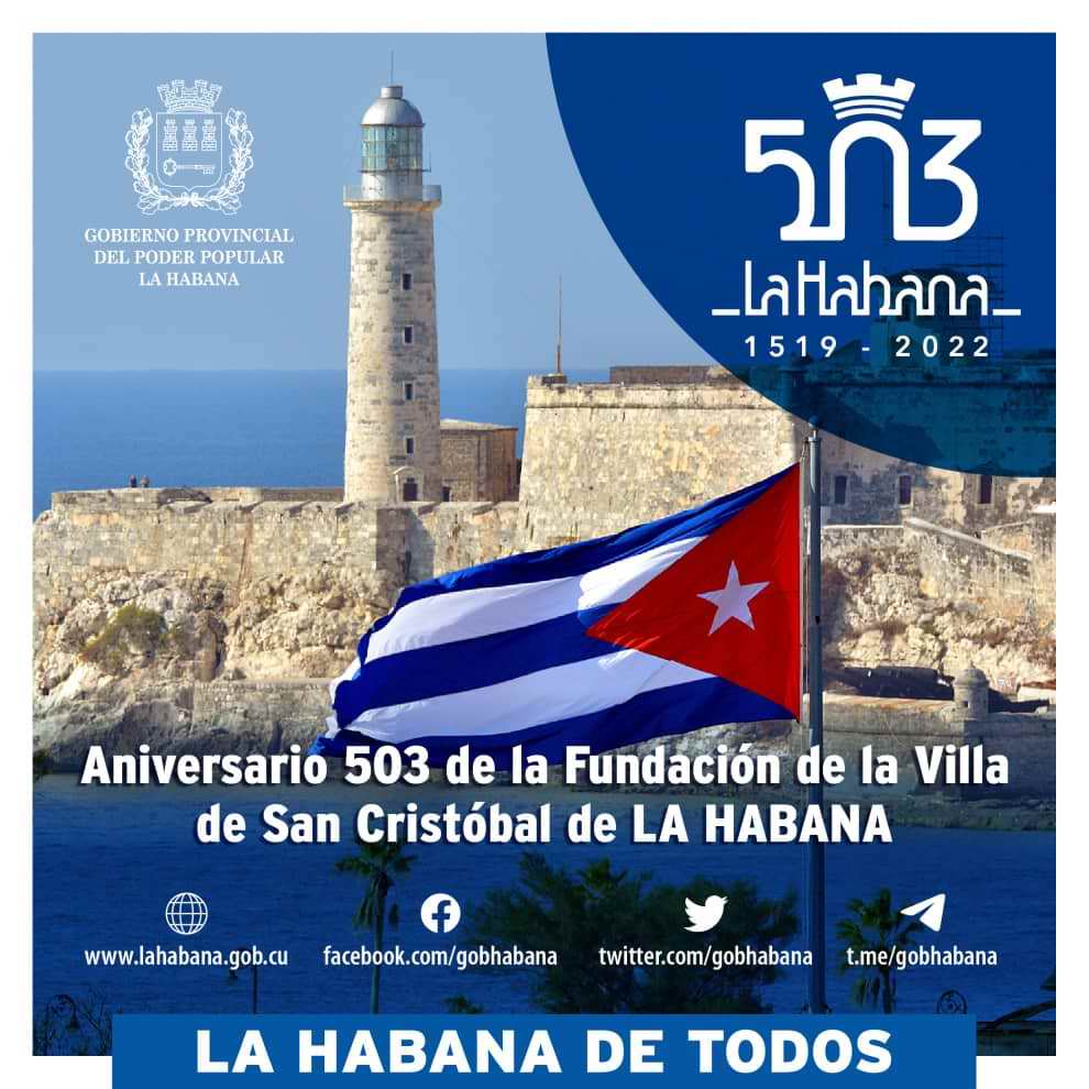La Villa de San Cristóbal de la Habana arriba a sus 503 cumpleaños. Muchas felicidades a la Capital de Todos los Cubanos. #Cuba #CubaPorLaVida #AnapCuba