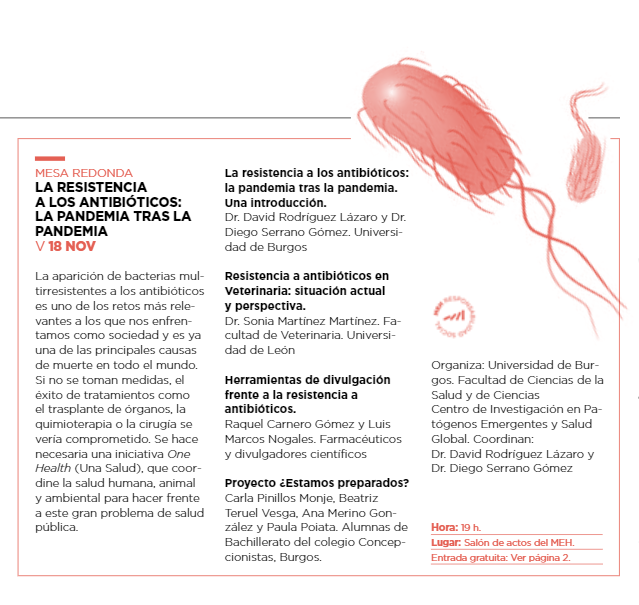 museoevolucion's tweet photo. 💊🦠 Este viernes, analizamos en un encuentro con expertos el preocupante fenómeno de la resistencia a los antibióticos.  
 
📆 A partir de las 19:00 en nuestro salón de actos.  
▶️ En directo a través de Youtube: https://t.co/sek9VjaFos

¡Sigue el hilo para saber más! 👇 https://t.co/PjjXrcViJv