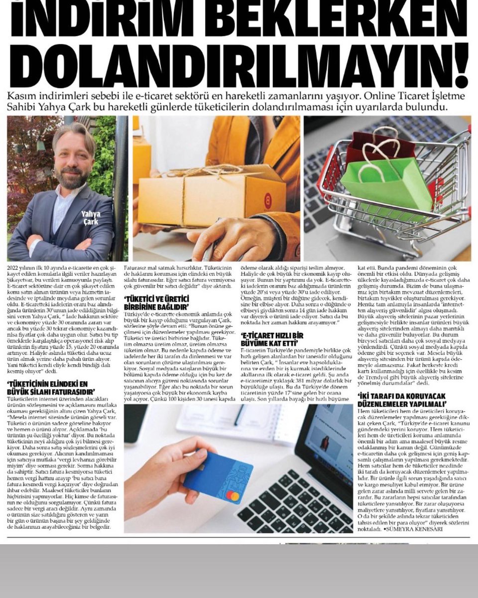 yahyacark's tweet photo. Efsane cuma indirimleri öncesi E-ticaret sektörüyle ilgili değerlendirmeler yaptım. Hem tüketici hem de satıcıların haklarıyla ilgili tespitlerim oldu. #eticaret #efsanecuma #kasım #tüketicihakları #satıcıhakları https://t.co/2ZPoQBAUuK