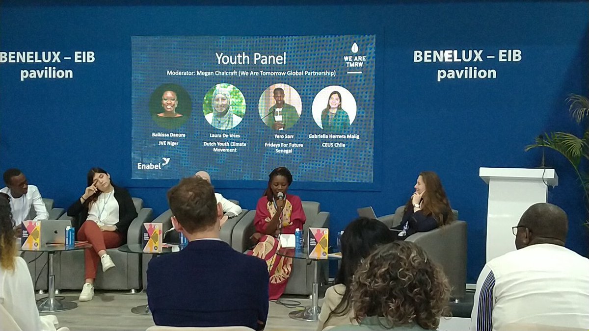 LAluora's tweet photo. Youth setting the climate Agenda #COP27 young people say they are still excluded especially those with special needs. It's time we work together to make a global transformation #ClimateJustice @BalkissaDaoura @NigerJve @SarrYero2 @Fridays4future @wearetmrwgp https://t.co/hFQZRYPzoB