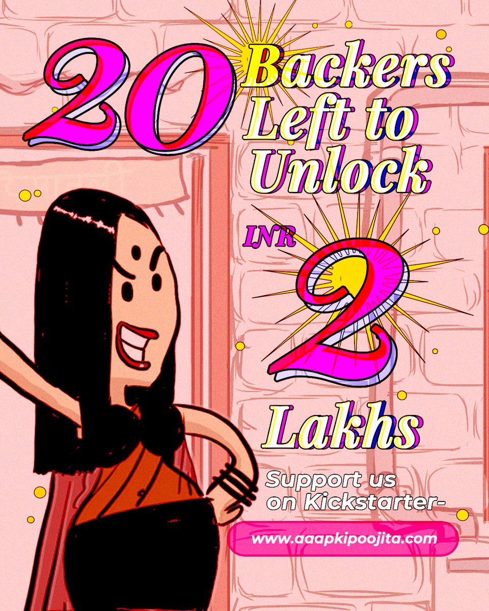 bakarmax_'s tweet photo. BAS THODA AUR 🙈🙈🙈🙈

We're just 20 BACKERS away from unlocking INR 2 lakhs from this special backers 

Doston, help us achieve this goal: 
https://t.co/agzxll3vfh

#aaapkipoojita #Kickstarter #ProjectWeLove #animation @Kickstarter https://t.co/dW2yX9RgC9