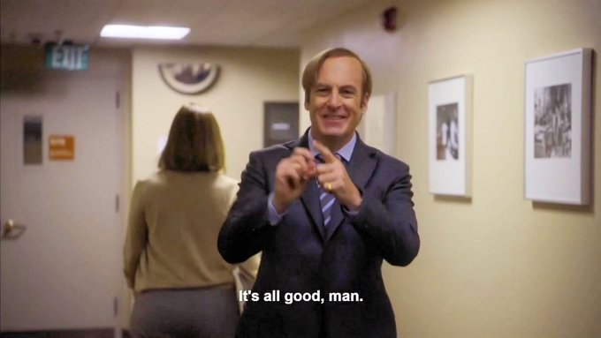 relive_bbbcs's tweet photo. #bb_bcs_wtf
13. familiar finger guns | stunned kim
#bcs613 - the end of 613 and season 6 (and series)
#bcs410 - the end of 410 and season 4
--
Breaking Bad Better Call Saul
#breakingbad #bettercallsaul https://t.co/hVaXHncb4D