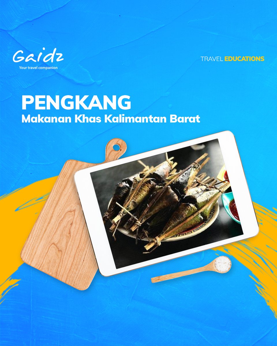 Pengkang merupakan sajian berbahan ketan dengan isian udang yang dikemas dengan bungkus daun pisang dan dikukus. Setelah itu Pengkang dijepit dengan bambu, kemudian dibakar dengan bara batok kelapa sambil sesekali dioles minyak kelapa yang menghasilkan rasa dan aroma yang khas.