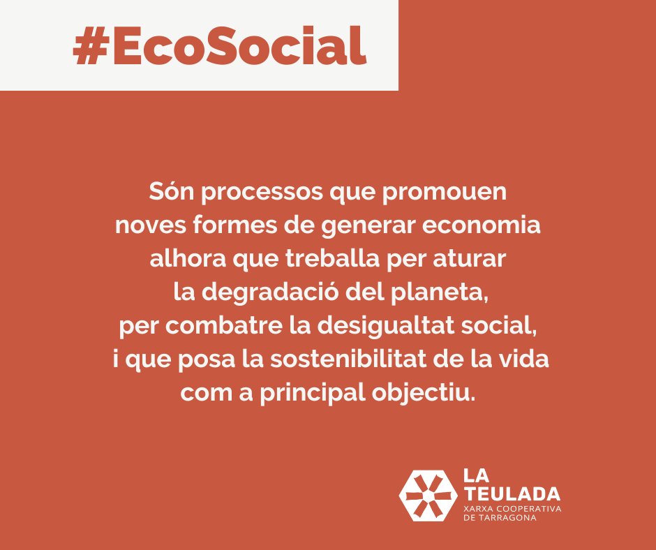 la_teulada's tweet photo. Avui expliquem què és la Transició EcoSocial.
#ecosocial #LaTeulada #conceptes #persones #economia #social #Tarragona #polcooperatiu #polcooperatiutarragona https://t.co/LJLCPkVGGJ