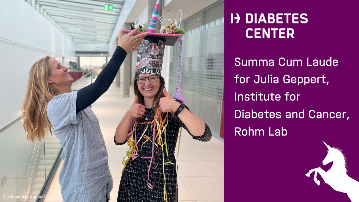 Helmholtz Diabetes Center (HDC) (@helmholtz_diabc) on Twitter photo #PhDHatAlert ๐
Congratulations to Julia Geppert (<a href="/JuliaZuber08/">Julia Geppert</a>) for succesfully defending her #PhD on novel #cachexia mechanisms, with #SummaCumLaude! ๐
The whole HDC-team is very proud of you and we are happy to keep you in our team! ๐ #PhDHatAlert ๐
Congratulations to Julia Geppert (<a href="/JuliaZuber08/">Julia Geppert</a>) for succesfully defending her #PhD on novel #cachexia mechanisms, with #SummaCumLaude! ๐
The whole HDC-team is very proud of you and we are happy to keep you in our team! ๐