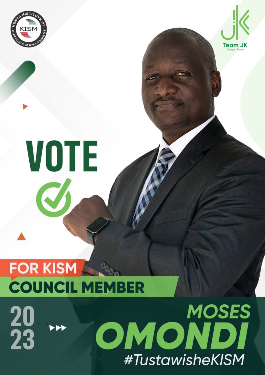 ProcurexKenya's tweet photo. Vote for Moses Omondi as the next @kismgt Council Member.

A leader with hope

#TustawisheKISM https://t.co/duYdkRrV1n