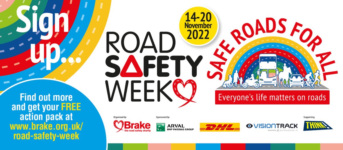WMFSAston's tweet image. 🛑⚠️It's Road Safety Week!⚠️🛑
Thousands of schools, organisations and communities are getting involved to share important road safety messages, and raise funds to help Brake charity care for more road victims. Sign up here to take part 👇
brake.org.uk/road-safety-we…
#Roadsafety #RTC