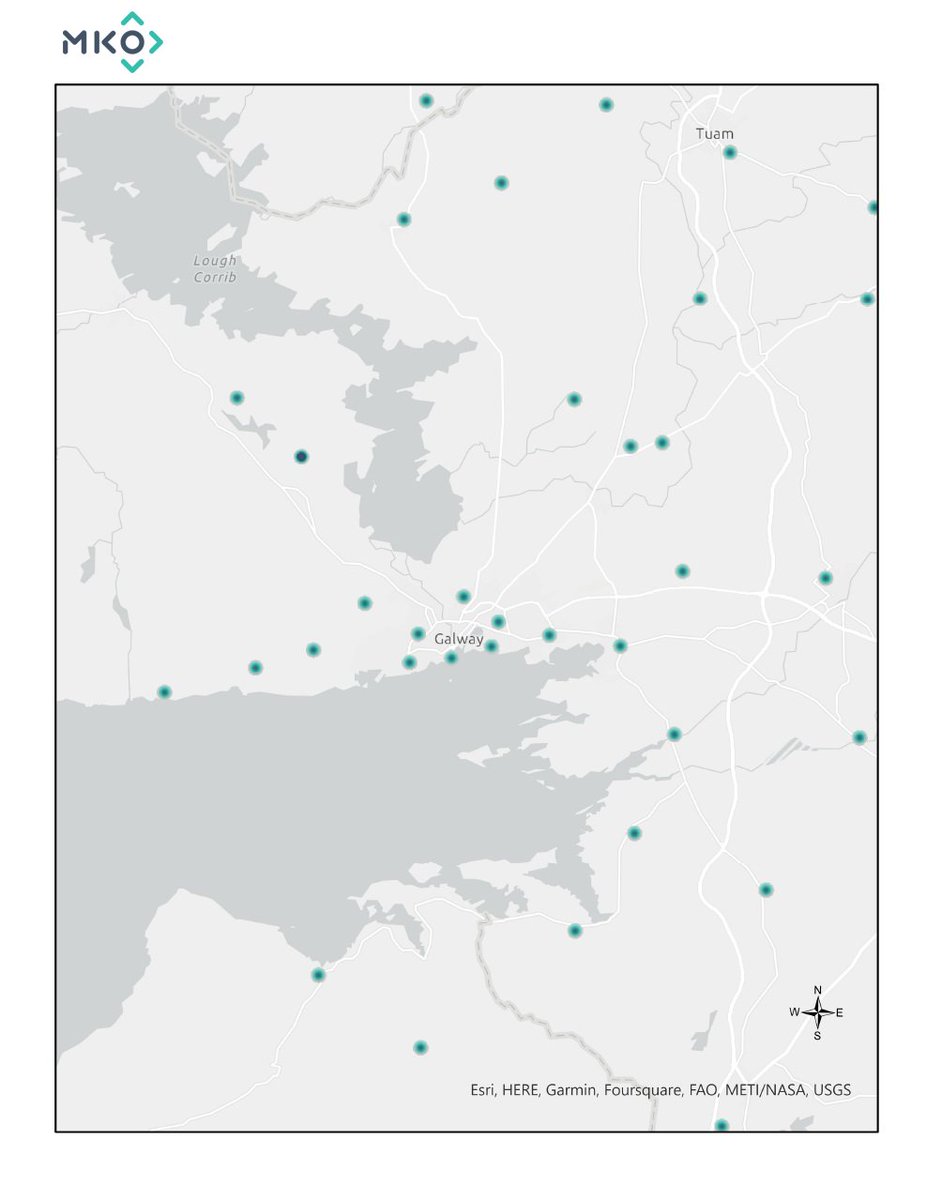 MKOIreland's tweet photo. To celebrate GIS Day, our dedicated GIS team have put together a heat map of GAA pitches across Ireland. 
#GISDay #GAA @gisday Data source: https://t.co/vNtY2YY3nw https://t.co/OdtV5gGL00