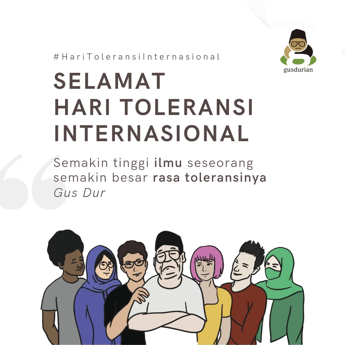 GUSDURians's tweet photo. Memaknai Toleransi secara Tepat

Gus Dur dikenal sebagai tokoh toleransi. Pergaulannya yang luas, keluwesannya dalam merangkul semua golongan, dan aktivitasnya dalam membuka ruang dialog (bahkan kepada Israel sekali pun) membuatnya dijuluki Bapak Toleransi Indonesia. 

A thread https://t.co/5lbCwH0hVT