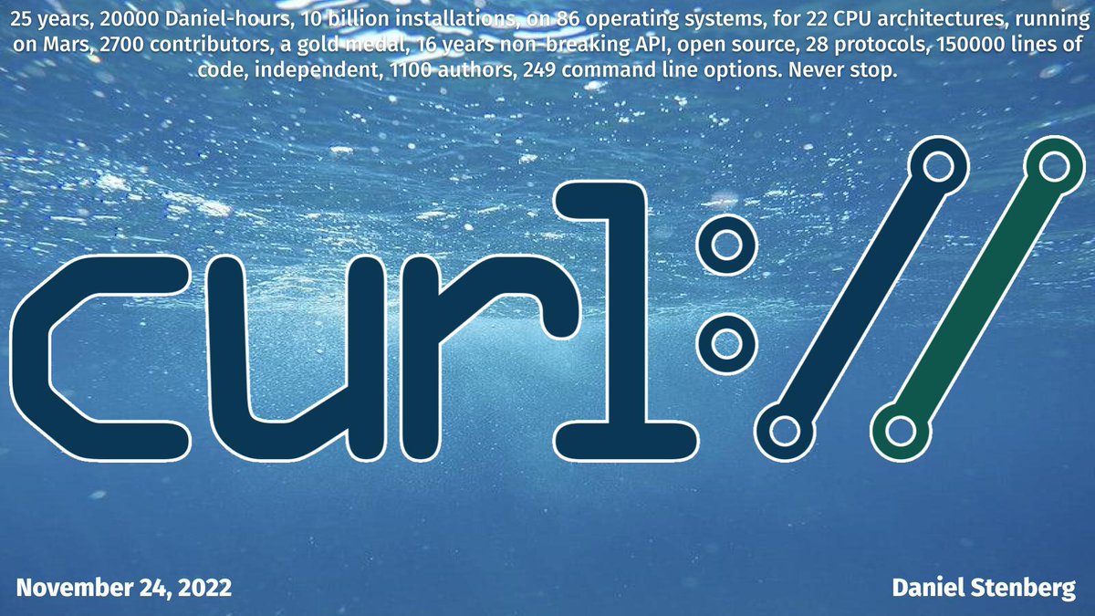 On November 24, I will talk curl on the jforum meetup in Stockholm. Come join me. It might be fun! meetup.com/jforum-stockho…