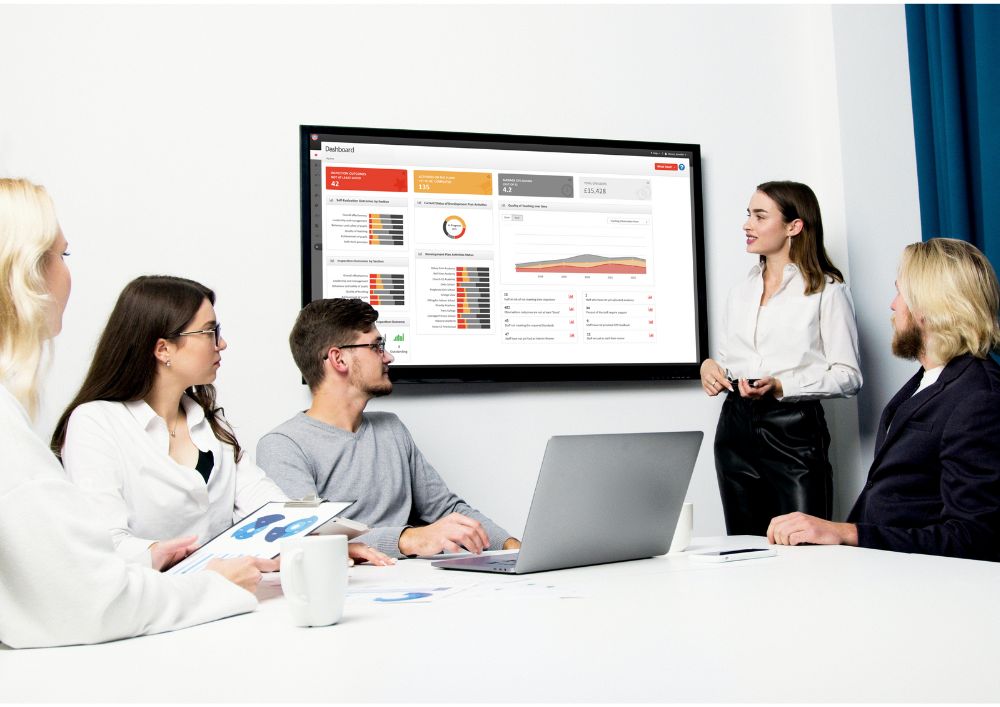 SchooliP's tweet photo. Our Multi-Academy Trust dashboard helps groups of academies and schools to share best practices and target critical improvements.  We'll be premiering it at @SAA_Show this week. Not going? Book an online demo - https://t.co/wHX3LpuSsR https://t.co/u0PF0BztWC