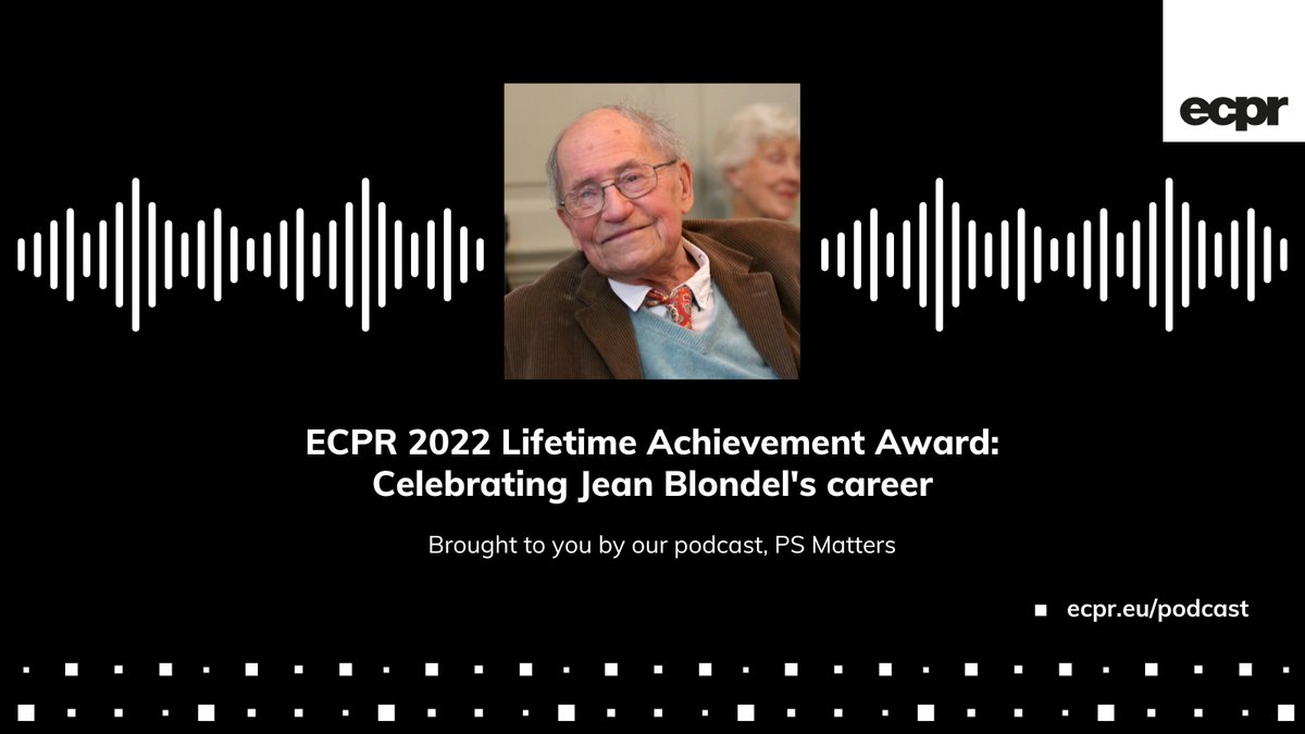 ECPR's tweet photo. ๐ฆ #WednesdayWisdom
๐ฌ 'The ๐บ๏ธ geography of Jean is truly the geography of a comparativist.'
๐ง Hear more in our latest #podcast episode ๐๏ธ celebrating ๐ 2022 Lifetime Achievement Award co-winner Jean Blondel https://t.co/biEU3UPo43
#PSMatters #ECPRPrizes #PolSci https://t.co/l7pLvcsbEF