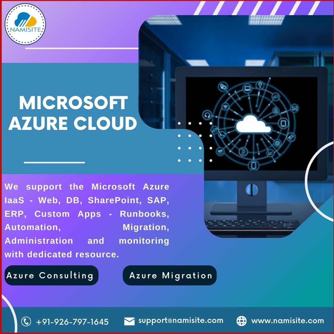 NAMISITE1's tweet photo. Azure Cloud Service Provider in Greater Noida.
Email Id: -support@namisite.com
Phone No:- India-+91-926-797-1645
visit: https://t.co/aVZCt6UZtt
#email #azure #azurecloud #azurecloudservice #azure #azurefundamentals #azuresql #cloudservices #cloudarchitecture #cloudmigration https://t.co/uFJFz8jGKS