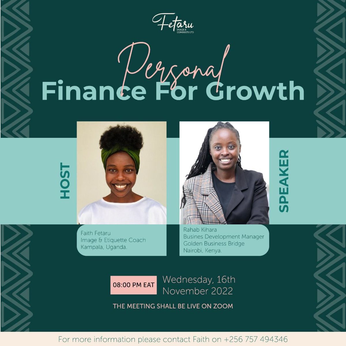 faithfetaru's tweet photo. I’m elated today. 😊

It will be a great pleasure hosting Ms. Rahab from Kenya who is a Financial expert. She’s great at what she does.

It’s free. Interested persons can notify me such that I share the link with them.😊

Cheers. 🎉
#Fetaru
#YourImageMatters
#LoveAndDistinction https://t.co/s3YgjoASrM