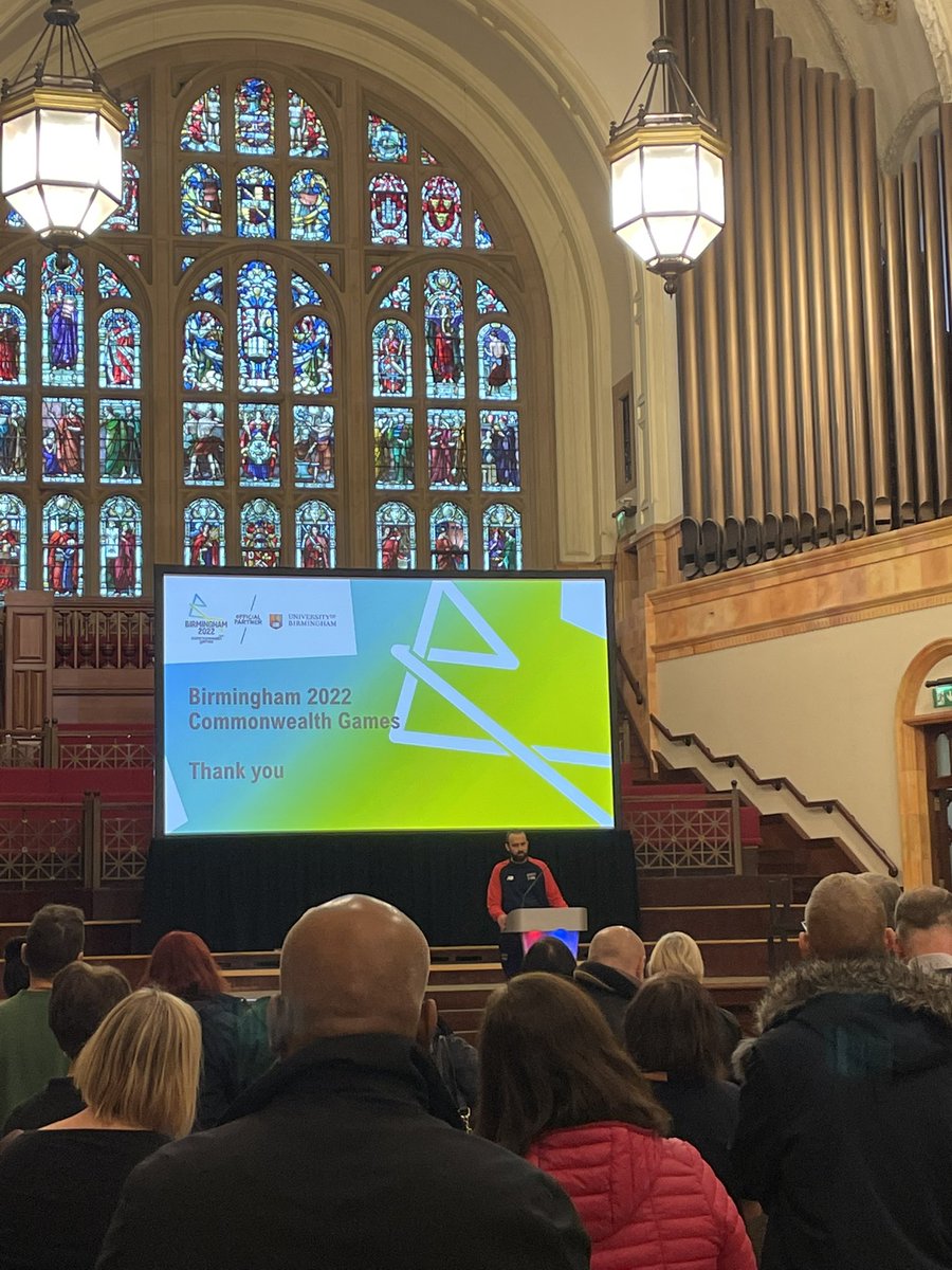 JessHarri's tweet photo. Taking time this morning to say thank you to the @unibirmingham staff and students who supported the Birmingham 2022 Commonwealth Games this summer - THANK YOU ALL @birminghamcg22 #gamechangingbirmingham https://t.co/Wr1Qm8jsVl
