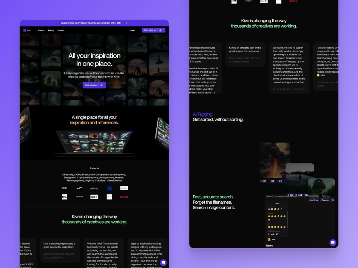 😻 Our friends from <a href="/getkive/">Kive</a> just launched on <a href="/ProductHunt/">Product Hunt 😸</a> with a beautiful site completely made in Framer! Go give them an upvote → producthunt.com/posts/ai-canvas