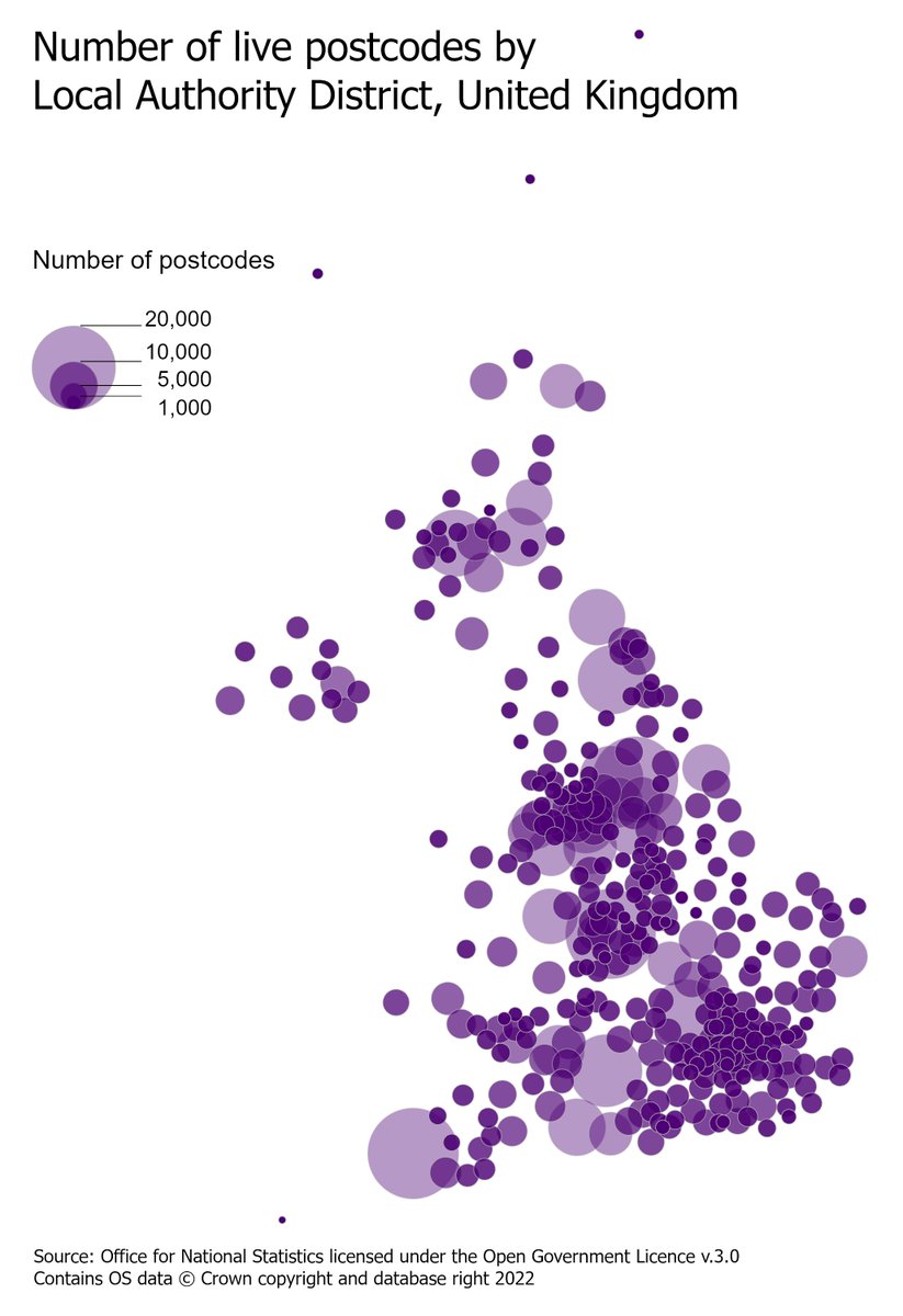 Sometimes simple is better. Today's map reveals some unexpected surprises when looking at the number of postcodes in areas such as Cornwall, Wiltshire and Buckinghamshire, where the population densities are at the lower end of the scale. #30DayMapChallenge #Minimal #ArcGISPro
