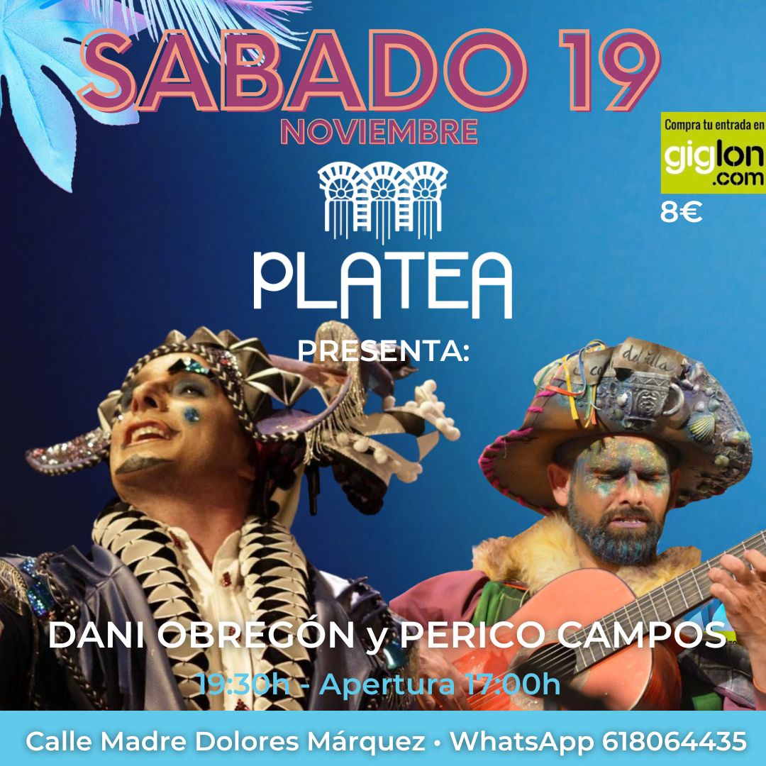 bar_cuatrogatos's tweet photo. 𝐒𝐎𝐑𝐓𝐄𝐎

🎟️ ¿Quieres ganar una entrada doble para ver a @Danideobregon y @pericocampos este sábado?

     🔄 Haz RT a este tweet
     ✍️ Menciona con quién vendrías 

#PlateaCaféyCopas https://t.co/xZX3V4lOzb