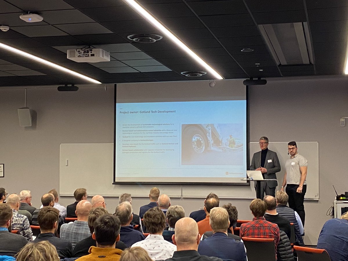 LighthouseSE's tweet photo. Nästa presentation görs av Christer Bruzelius, Gotland Tech Development och Emad Al-Hamrani, ABB gällande ett laddhybridprojekt i Gotlandstrafiken https://t.co/70y3o5xBrU