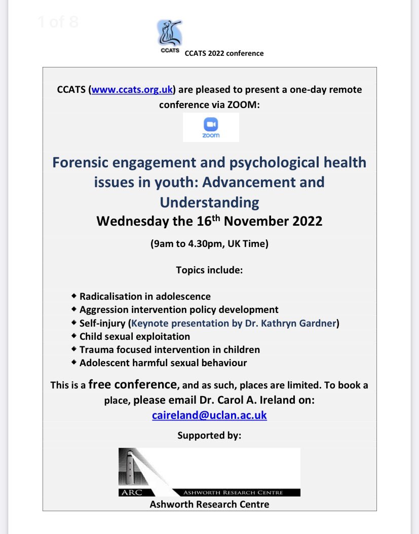 PhoebeLPerry's tweet photo. Looking forward to todays conference! @KathrynJGardner #forensic #psychological https://t.co/rcoKzIlfK1