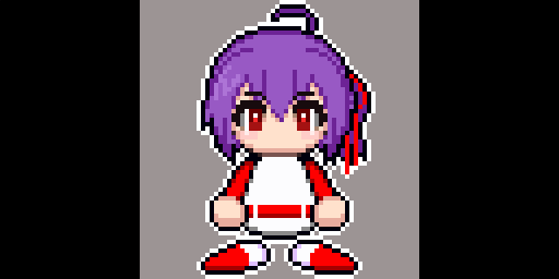 solo purple hair red eyes 1girl chibi short hair simple background  illustration images