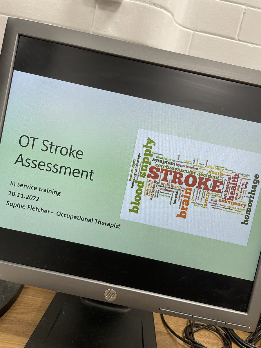 SophieF_OT's tweet photo. Enjoyed delivering an in service training last week on assessing patients following a stroke🧠💚.          Thank you to everybody who attended! @RBHAcuteTherapy #BoltonAHPs https://t.co/Y5ygARPOs9